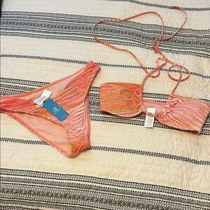 Cupshe Vibrant Striped Bikini Bottom    A